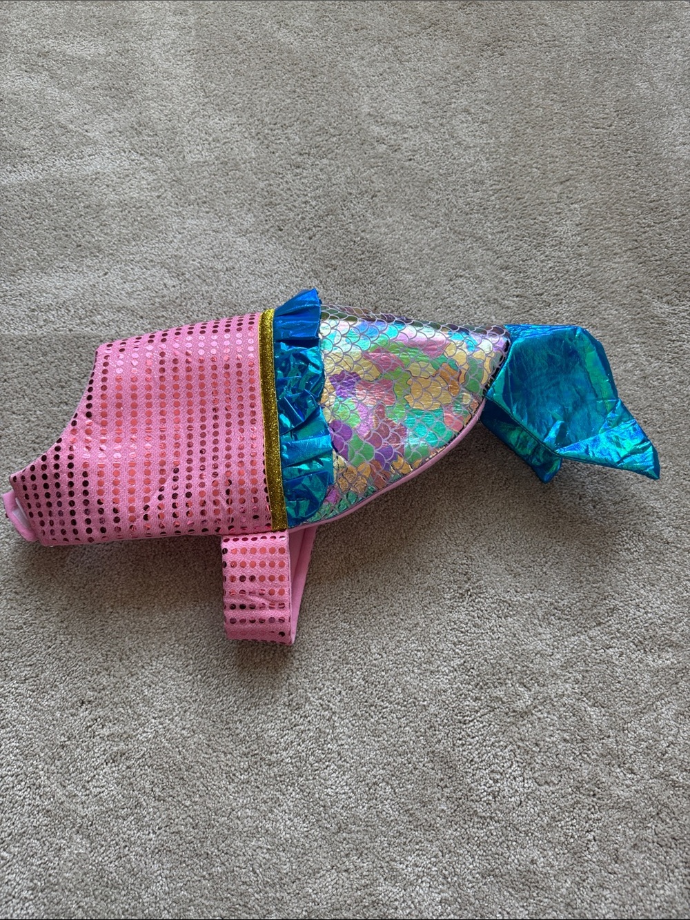 Sparkling Mermaid Dog Costume - Pink & Blue - Picture 5 of 7